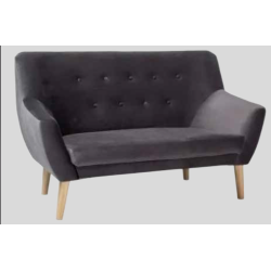 SOFA WELUROWA SZARA