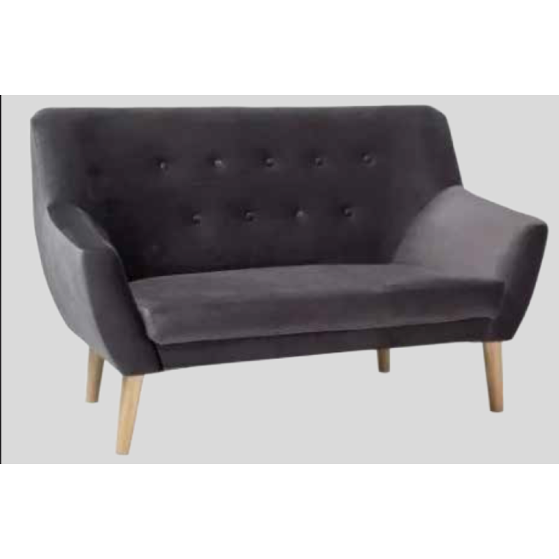 SOFA WELUROWA SZARA
