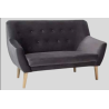 SOFA WELUROWA SZARA